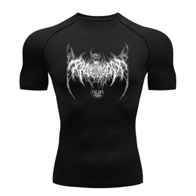 Men's Clothing Compression Shirt Black Fitness T Shirt Men's Muscle Quick Drying Fitness Sportswear Sun Protection Sports T Shirt