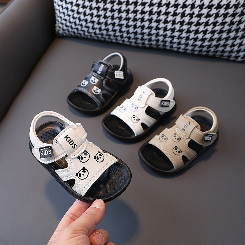 Kinderkleidung Baby Sandalen für Mädchen 1-6 Jahre alt 2 Jungen Cartoon Strandschuhe 2024 Sommer neue Kinder rutschfeste Kleinkindschuhe mit weicher Sohle