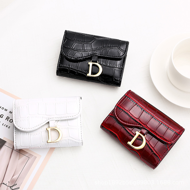 Women’s Bags fashionable crocodile pattern high end women's multi card slot anti theft card swiping bag multi function coin purse