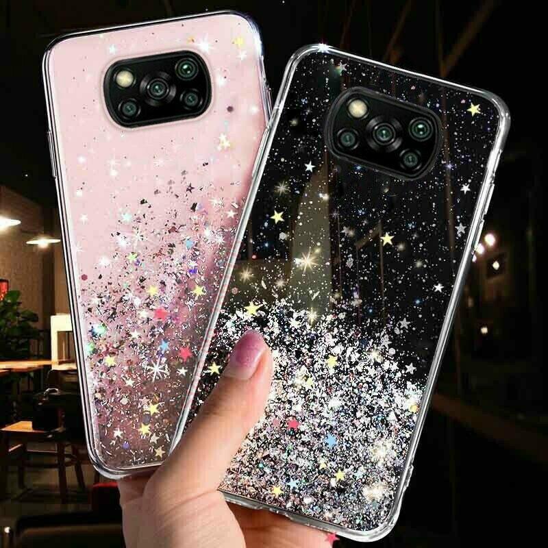 For Xiaomi Poco X3 F2 Pro M3 F3 Case Glitter Cover Xiaomi Redmi Note 10 9 8 7 Pro 9S 10S K40 9C 9A Mi 11 Lite 11 Ultra P