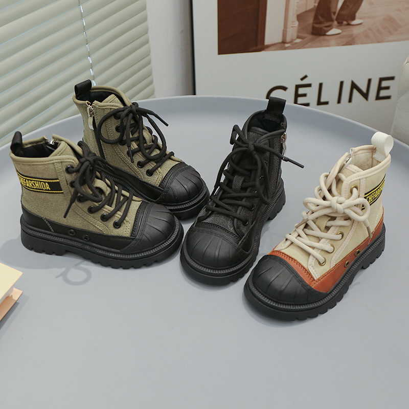 Kids Shoes Children's new Martin boots boys fashion boots girls retro short boots 2024 autumn new non slip British single boots