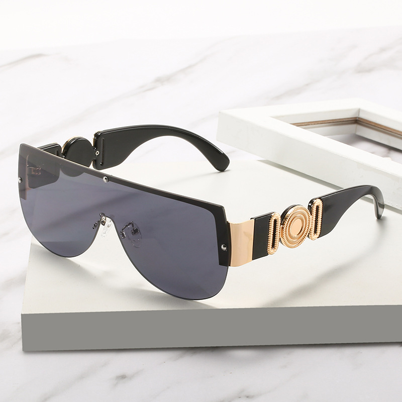 Unisex One-piece sunglasses Trend one-piece glasses personality big frame catwalk sunglasses