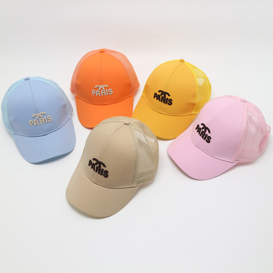 Children's baseball cap mesh cap breathable sun protection summer sunshade boys and girls baby baseball cap kids hat sun hat