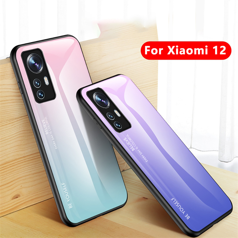 Luxury Gradient Phone Case For Xiaomi 12 12pro 12x Protective Case Cover for xiaomi mi 11 12 pro