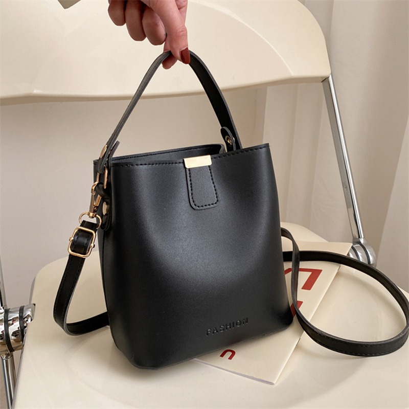 Women's Bucket Bag Fashion Small Bag Women Fashion Simple Solid Color Fashion Crossbody Single Shoulder Bucket Bag