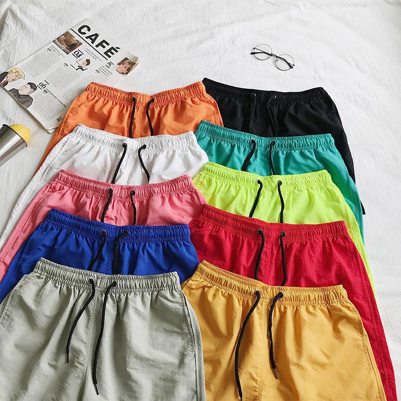 men's Casual Shorts Candy Color Five-point Pants Men's Ten-color