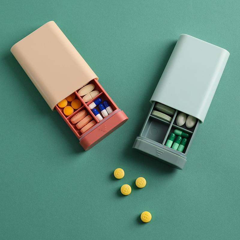 Portable Medicine Box Portable Sealed Pill Storage Box Compartment Portable Mini Medicine Box
