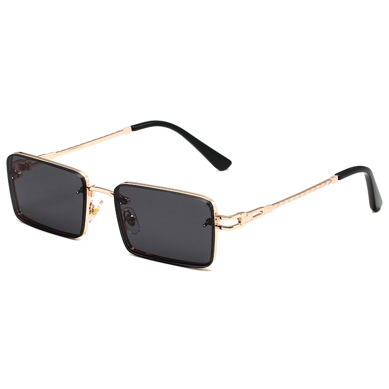 Neue Sonnenbrille mit kleinem Rahmen aus Metall, Ins Internet-Promi-Retro-Sonnenbrille, modische quadratische Sonnenbrille, Flut