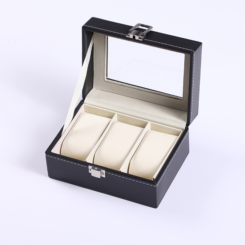 Fashion PU Leather Watch Case,Travel Watch Box,Gift For Men For Watch Display,Compact And Convenient Watch Storage,Ldeal For Travel And Home Storage