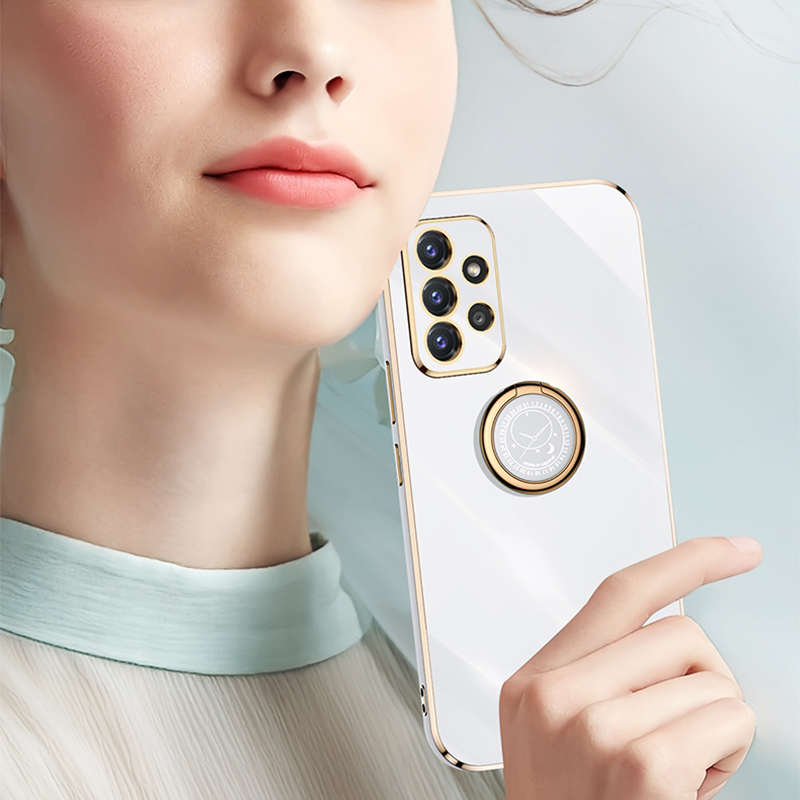 For Samsung A52 A52S 5G Case Plating Silicone Cover Case For Samsung Galaxy A52 S A72 A32 A22 5G Luxury Ring Holder Back