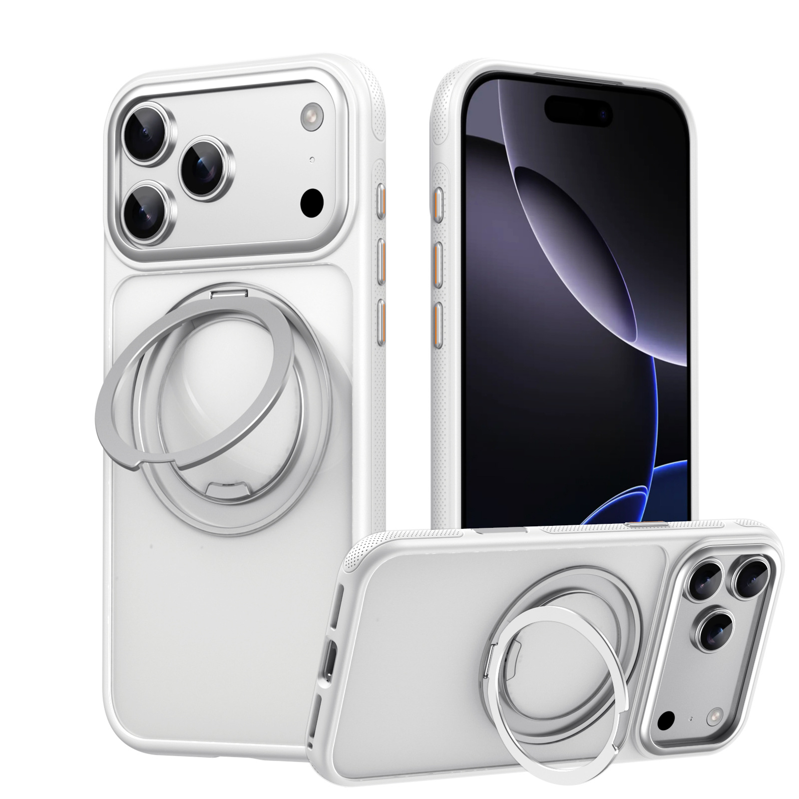Universal Rotating Magnetic Stand Phone Case For IPhone 17 & IPhone 16 Pro Max - Protective Cover With 360° Rotation & Strong Magnet