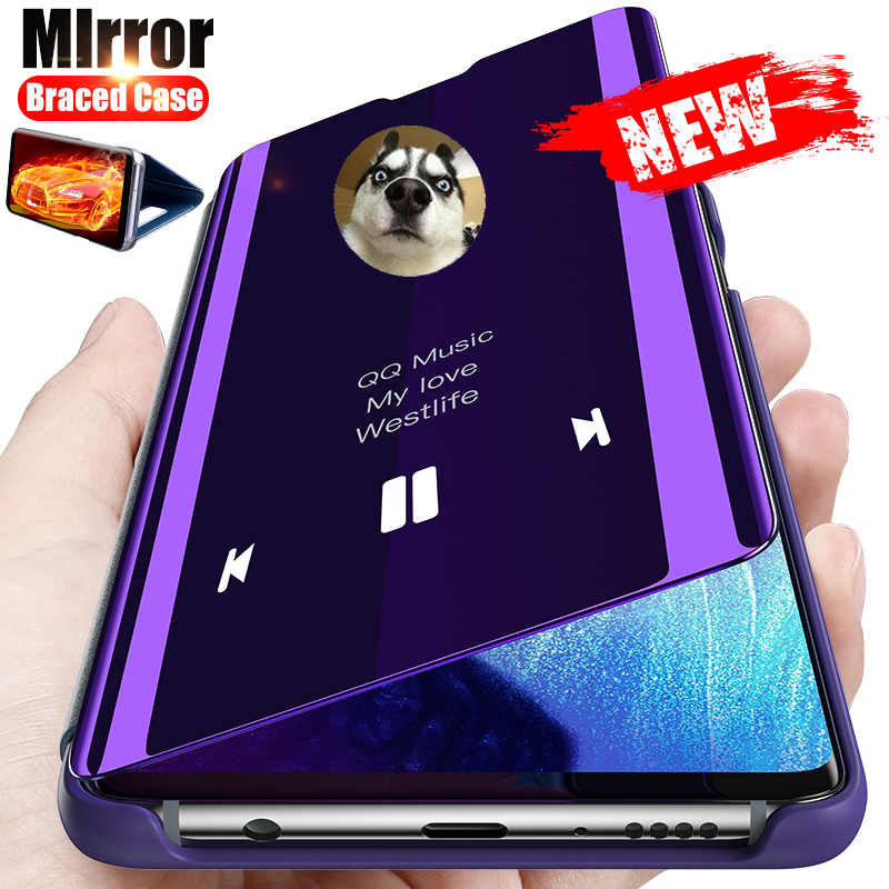 Flip Smart Mirror Case For Samsung Galaxy S21 S20 FE Ultra S8 S9 S10 Plus F62 M62 S7 M21 M31 M30s M40s M60s M80s M51 S10