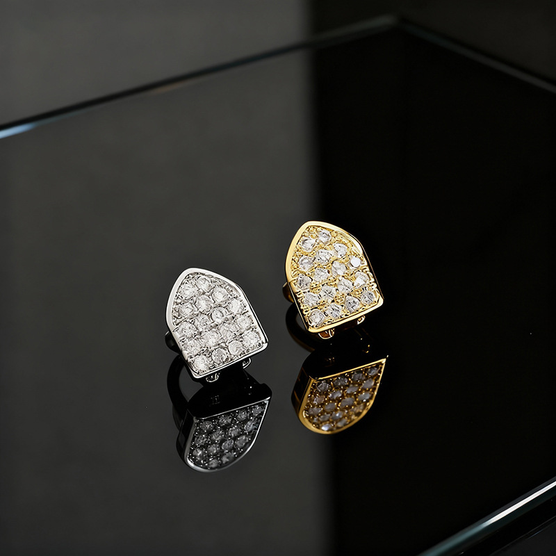 Customizable Hip Hop Grillz With Cubic Zirconia & Gold Plating - Adjustable Single Tooth Cap For Men & Women - Rapper Bling Jewelry