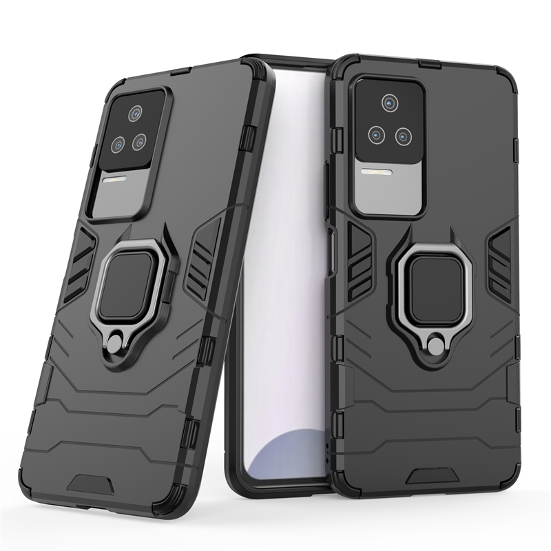 For Xiaomi Redmi K50 K40s K40 Pro Ultra Gaming Hybrid Hard PC + Soft TPU Armor Anti-Drop Case Rotating Ring Stand Holder