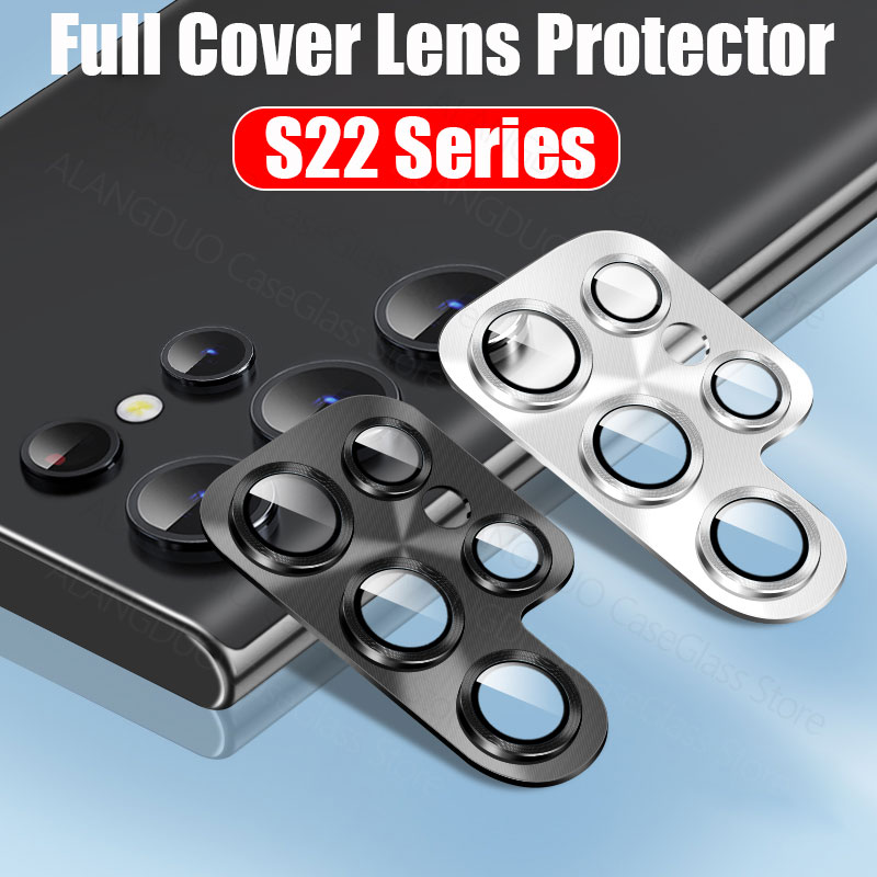 Full Cover Camera Lens Protector For Samsung Galaxy S22 Ultra Plus Tempered Glass For Samsung S22Ultra Metal Lens Protec