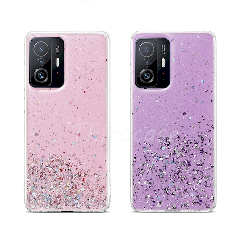 Soft Silicone Case For Xiaomi Mi 11T Pro 11i Mi 11 Lite 11 Pro Sequins Glitter Cover Xiaomi Mi Poco M4 Pro X3 NFC F3 M3
