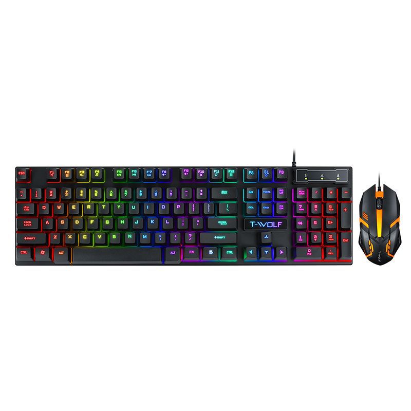 Mouse & Keyboards gaming keyboard USB suspension mechanical feel wired keyboard and mouse set cross border