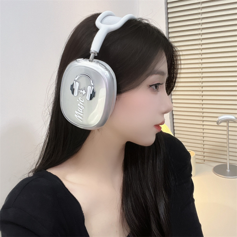 Personalized Headset for  AirPods MAX Headset Case Wireless Bluetooth Transparent Protective Cover
