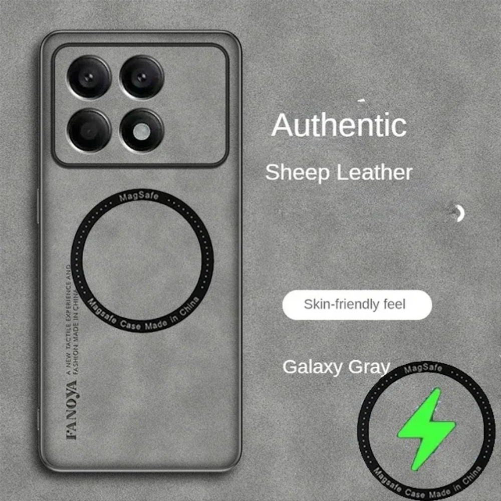 Leather Case For POCO X7 Pro X6/F6/M6 Pro 4G 5G C75 C65 C61 Xiaomi 15 Pro 14/T Pro Ultra Magnetic Wireless Charge Cases