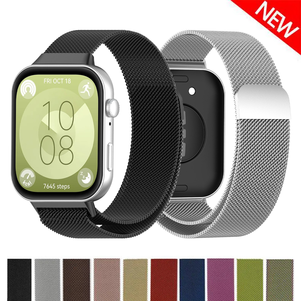 Metal Band for HUAWEI watch fit 3 Strap smartwatch Magnetic sport bracelet wrist Replacement belt for HUAWEI watch fit3 correa