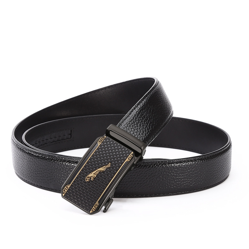 New Men's Belt, High-end Belt, Business Fashion, Middle-aged and Young People's Belt, Men's Alloy Automatic Buckle, Versatile Pants Belt