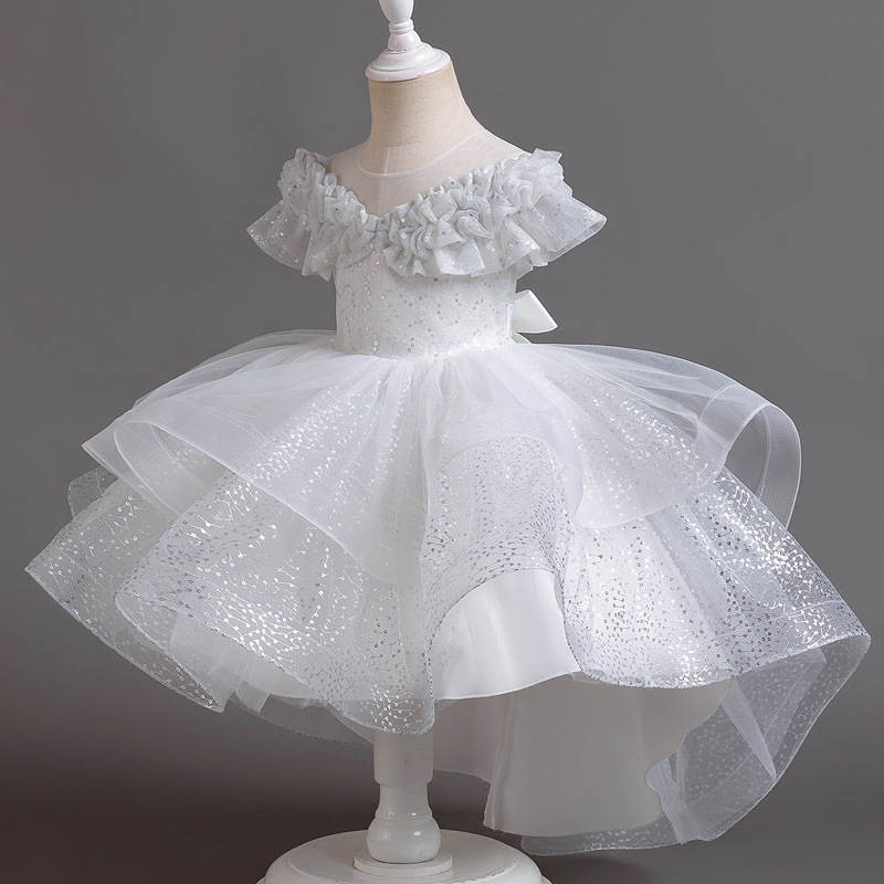 [PetiteRoyale] Ballkleid für Mädchen – Stufenkleid aus Tüll im Prinzessinnenstil | Blumenmädchen- & Abendgarderobe (3–12 Jahre)
