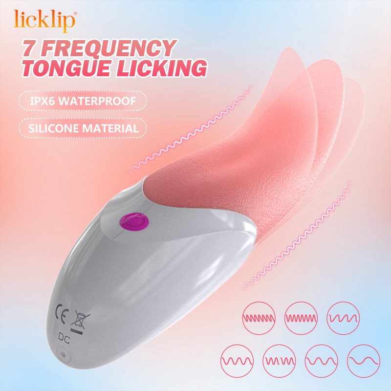 Vibrations Licklip 7 Realistic Tongue Licking Vibrating Sex Toys for Women Oral Sex Pussy l Stimulat                Stimuat