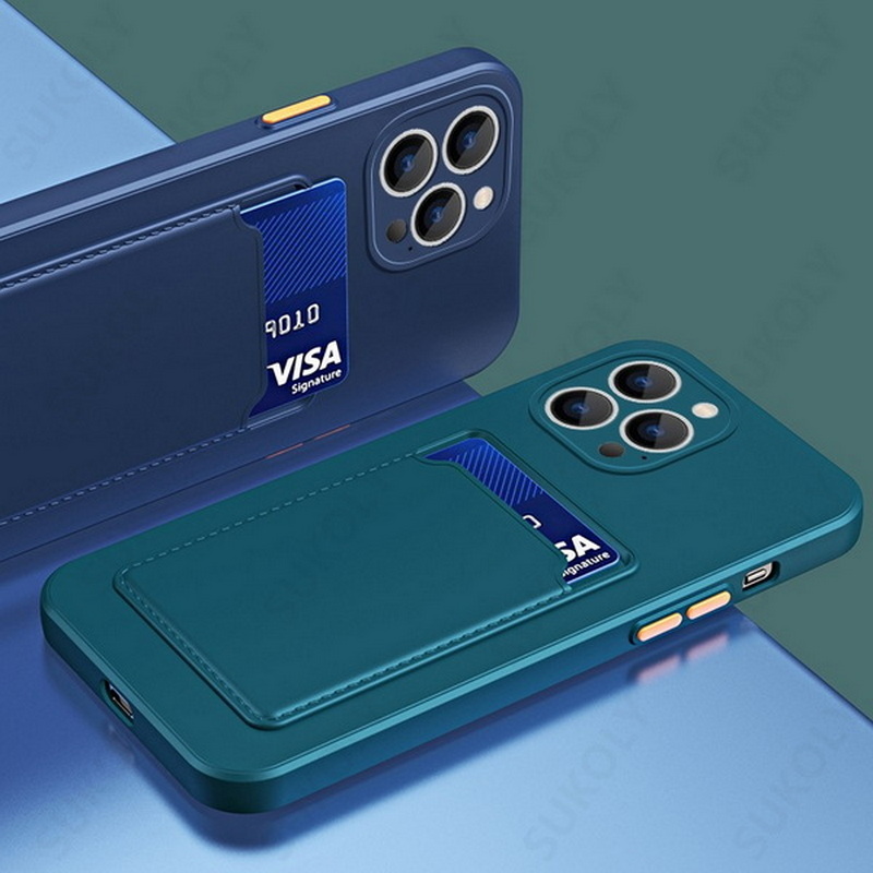 Luxury Wallet With Card Slot Holder Phone Case For iPhone 12 13 11 Pro Max X XR XS Max 7 8 Plus SE 2022 Soft TPU Purse B