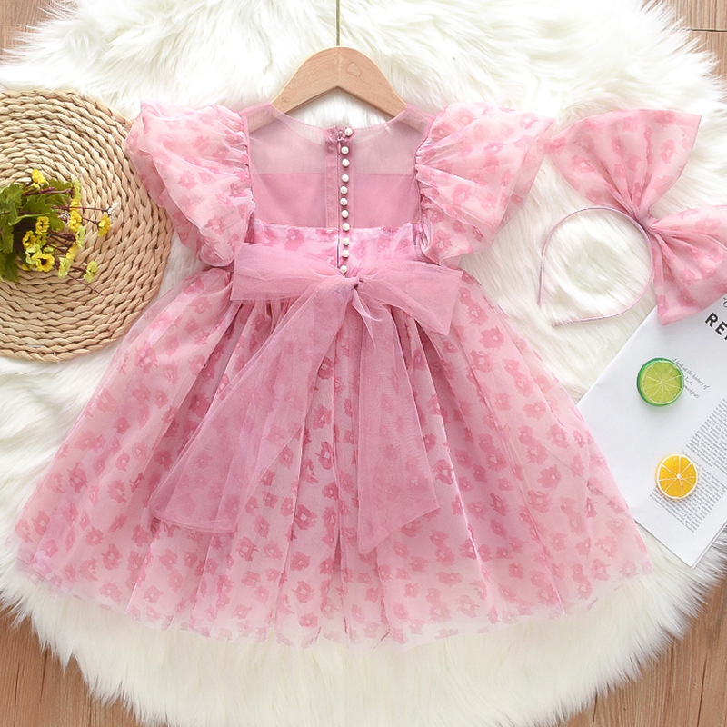 Mutter & Kinder Mädchen kleid Sommer Kleid kinder kleid Super Fee Schatz Pongee gaze kleid Sommer mädchen Prinzessin kleid