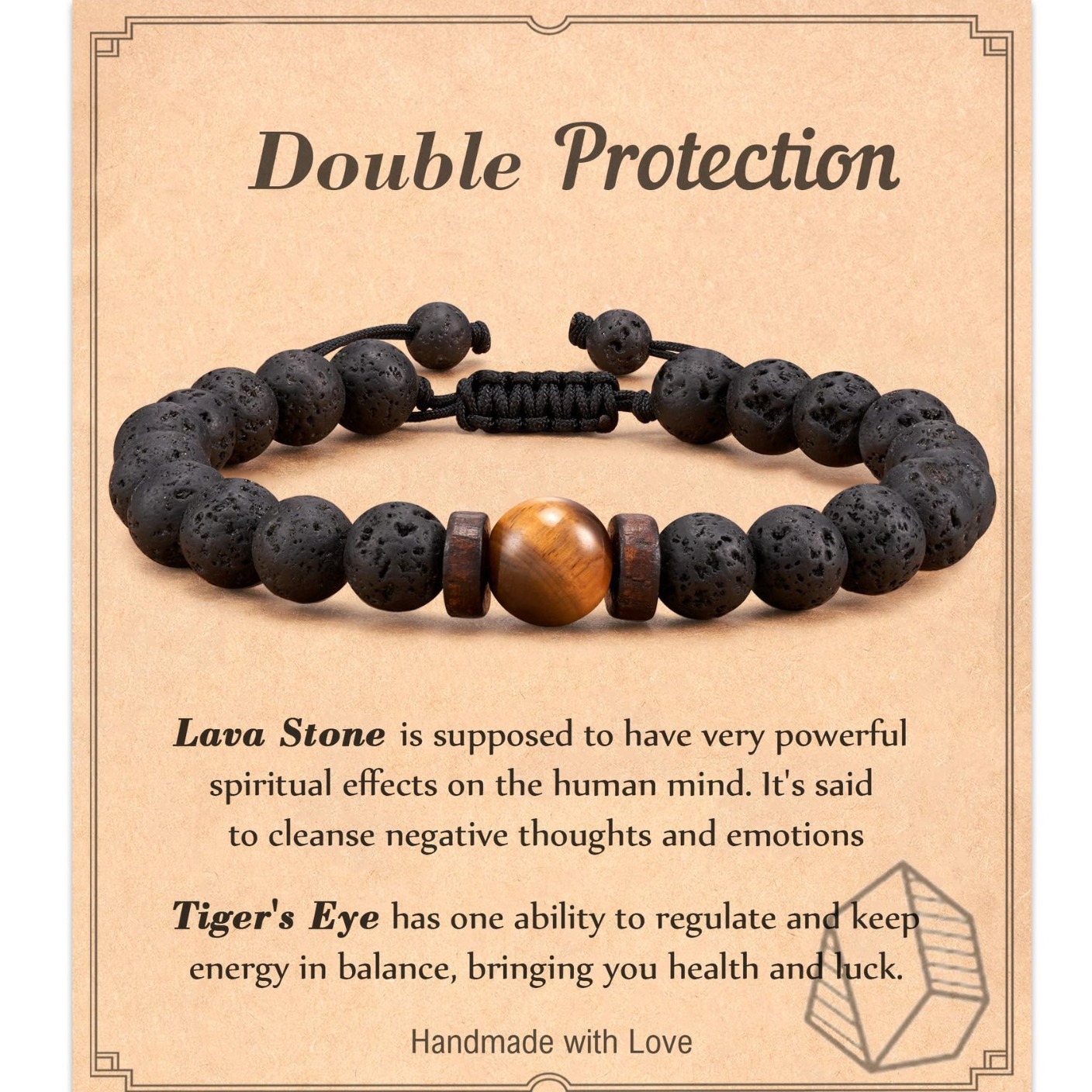 hot selling men's fashion woven bracelet black obsidian frosted Tiger Eye Stone volcanic stone beaded bracelet batch