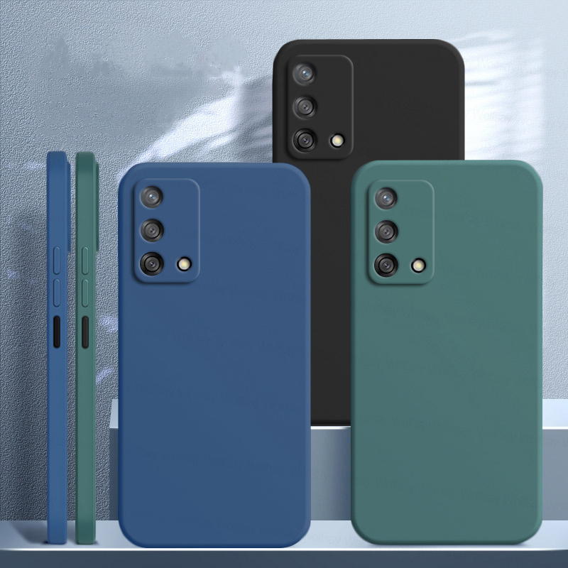 For OPPO Reno6 Lite Case Reno3 4 5 6 Lite Pro Plus SE Cover Shockproof Liquid Silicone TPU Phone