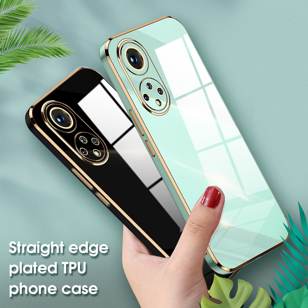 Luxury Plating Square Case For Huawei Honor 50 Mate 40 30 20 Pro P40 P30 P20 Pro Case Phone Cover