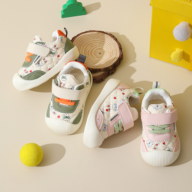 Baby Shoes Baby toddler shoes autumn new soft bottom non slip baby shoes Velcro cartoon cute leather children's shoes