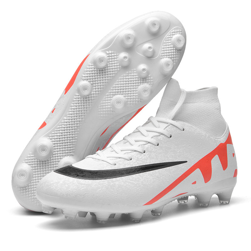 Soccer Shoes High Top Football Shoes Actual Artificial Turf Football Shoes Nail Training Shoes
