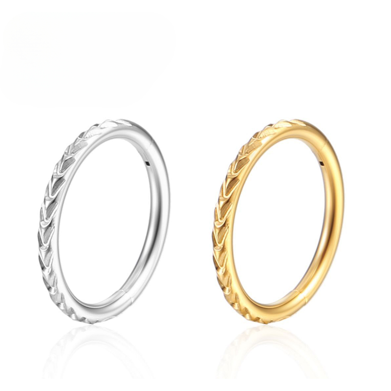 F136 Titanium Helix Piercing nose ring Daith Stud 16g Septum Clicker Tragus Cartilage Spiral Ladies Hoop Earrings Body Jewelry