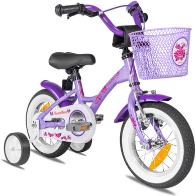PROMETHEUS BICYCLES® Kinderfahrrad 12' mit Stützräder, violett-weiß