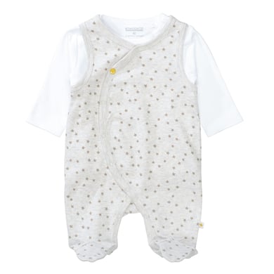 STACCATO Strampler+Shirt soft white melange gemustert