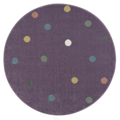 LIVONE Kinderteppich Happy Rugs Wheel flieder/multi rund