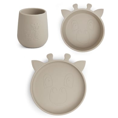 nuuroo Geschirrset Judi Giraffe 3er Set, Cobblestone