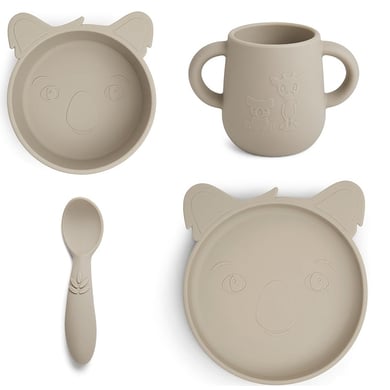 nuuroo Geschirrset Lykke Koala 4-teilig, Cobblestone