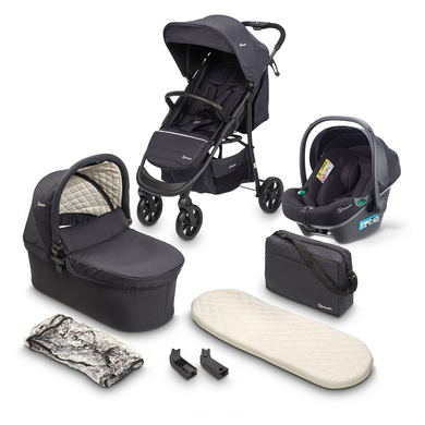babyGO Kombikinderwagen Style 3 in 1 Black