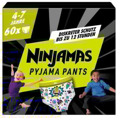 NINJAMAS Pyjama Pants Monatsbox für Jungs, 4-7 Jahre, 60 Stück