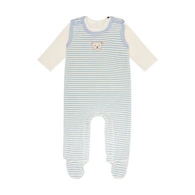 Steiff Strampler-Set stripes celestail blue