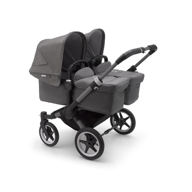 bugaboo Zwillingswagen Donkey 5 Twin Complete Graphite/Grey Melange Inklusive Gratis Erweiterungsset