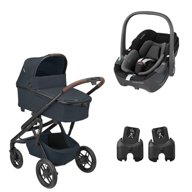 MAXI COSI Kombikinderwagen Lila XP Plus 3 in 1 Set Essential Graphite mit Babyschale Pebble 360 Essential Black