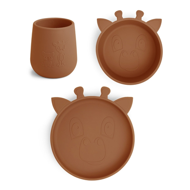 nuuroo Geschirrset Judi Giraffe 3er Set Caramel Cafe