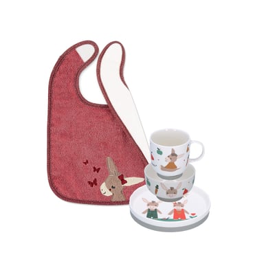 Sterntaler Bundle Geschirrset/Lätzchen Emmily dunkelrot