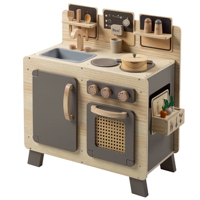 howa® Kinderküche 'FoodieFun' aus Holz, natur/taupe
