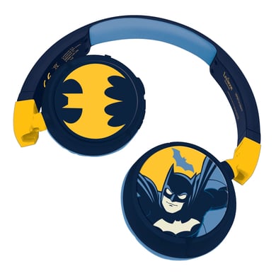 LEXIBOOK Batman 2-in-1 Bluetooth®- und Kabelanschluss, faltbare Kopfhörer mit sicherer Lautstärke