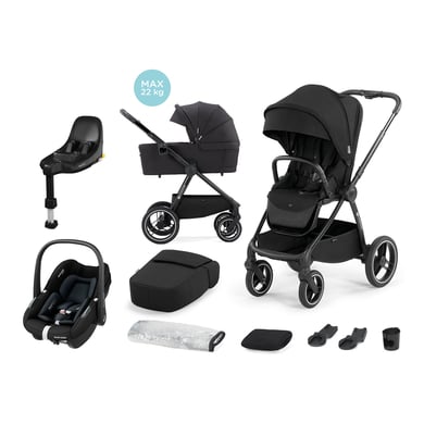 Kinderkraft Kombikinderwagen NEA 2 in 1 midnight inkl. MAXI COSI Babyschale Pebble S Tonal und Basisstation FamilyFix S